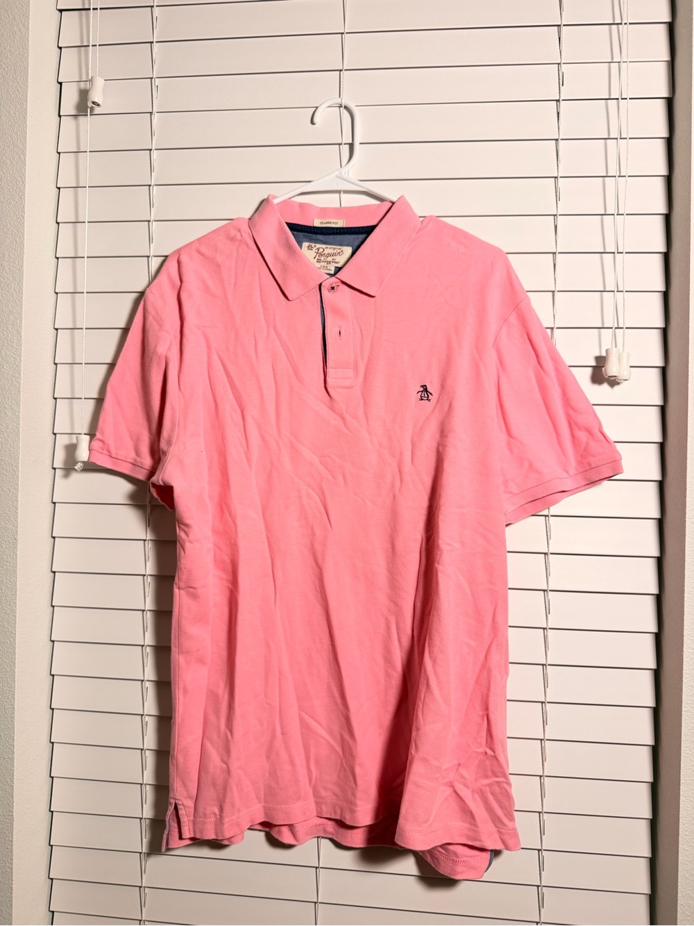 Original Penguin Men's Bubblegum Pink Polo Shirt with Embroidered Logo